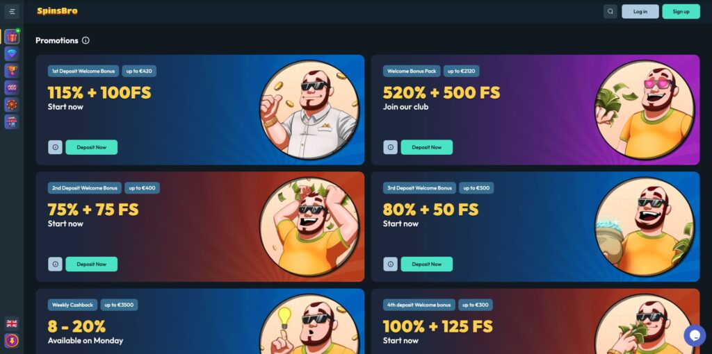 SpinsBro Casino Bonuses