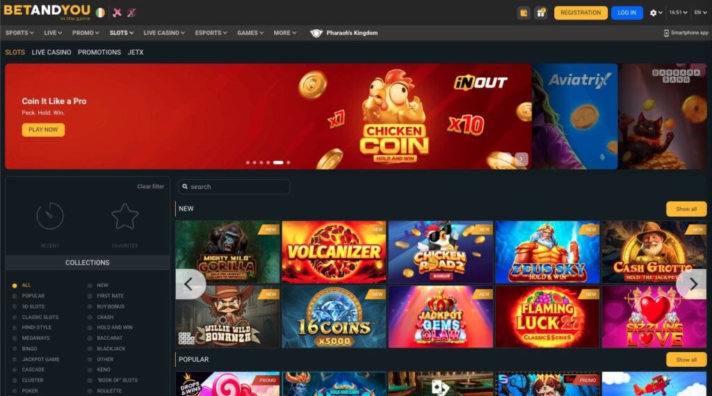 BetAndYou casino slots