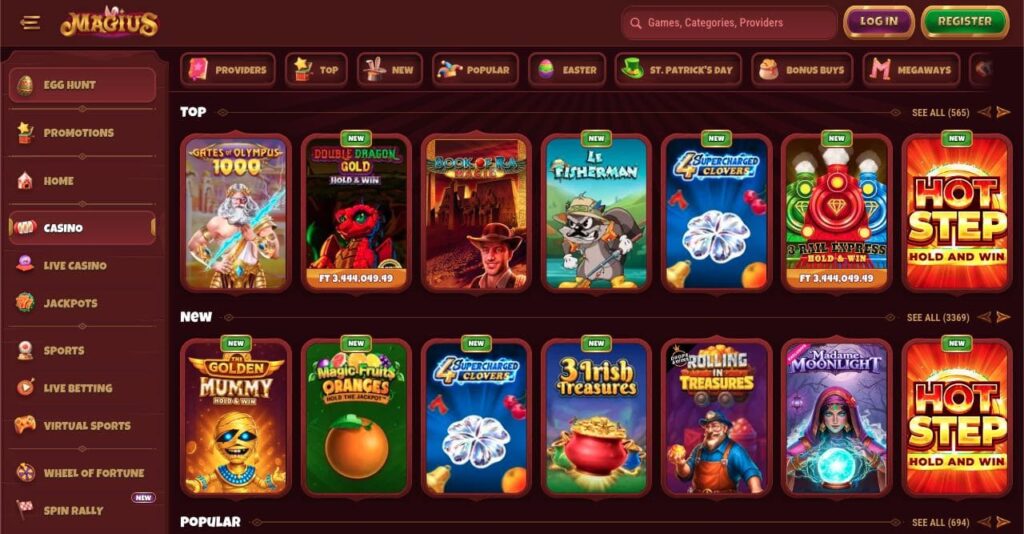 Magius casino slots
