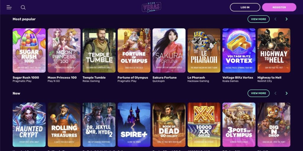 Neon vegas casino slots